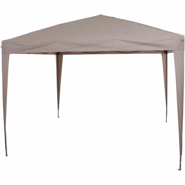 Starter Pavillon 300cm x 300cm, taupe Gestell aus Stahl, grau, Bezug aus Polyester, 160g/m² in taupe