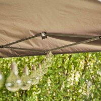 Starter Pavillon 300cm x 300cm, taupe Gestell aus Stahl, grau, Bezug aus Polyester, 160g/m² in taupe