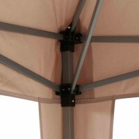 Starter Pavillon 300cm x 300cm, taupe Gestell aus Stahl, grau, Bezug aus Polyester, 160g/m² in taupe