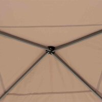 Starter Pavillon 300cm x 300cm, taupe Gestell aus Stahl, grau, Bezug aus Polyester, 160g/m² in taupe