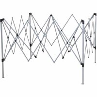 Starter Pavillon 300cm x 300cm, grau Gestell aus Stahl, grau, Bezug aus Polyester, 160g/m² in grau