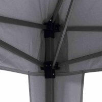 Starter Pavillon 300cm x 300cm, grau Gestell aus Stahl, grau, Bezug aus Polyester, 160g/m² in grau