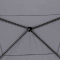Starter Pavillon 300cm x 300cm, grau Gestell aus Stahl, grau, Bezug aus Polyester, 160g/m² in grau