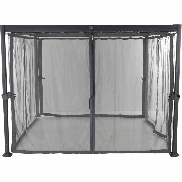 Moskitonetze zu Pavillon Florenz 3m x 3m, grau, 4er Set Bezug aus Polyester, 32 g/m² in grau