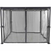 Moskitonetze zu Pavillon Florenz 3m x 3m, grau, 4er Set...