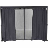 Moskitonetze zu Pavillon Florenz 3m x 3m, grau, 4er Set Bezug aus Polyester, 32 g/m² in grau