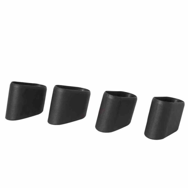 Fußkappenset 40x20 mm zu Saseo/Elda/Savoy/Borga Klapp- und Relaxsessel, 4 Stück, schwarz