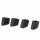 Fußkappenset 40x20 mm zu Saseo/Elda/Savoy/Borga Klapp- und Relaxsessel, 4 Stück, schwarz