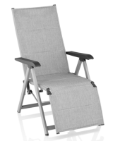 BasicPlus Padded Relaxsessel, silber / hellgrau, Alu /...