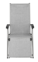 BasicPlus Padded Relaxsessel, silber / hellgrau, Alu /...