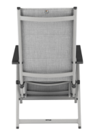 BasicPlus Padded Relaxsessel, silber / hellgrau, Alu / Textilene,