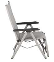 BasicPlus Padded Relaxsessel, silber / hellgrau, Alu / Textilene,