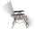 BasicPlus Padded Relaxsessel, silber / hellgrau, Alu / Textilene,