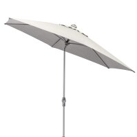 EASY ALLROUND Kurbelschirm Ø 270cm silber / hellgrau