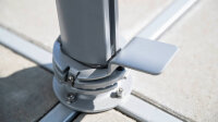 EASY TURN Ampelschirm 300cm x 300cm, UPF50+, silber/...