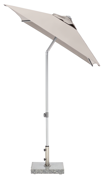 EASY PUSH Stockschirm, 150cm x 210 cm, UPF 50+, mit PU-Beschichtung silber / taupe