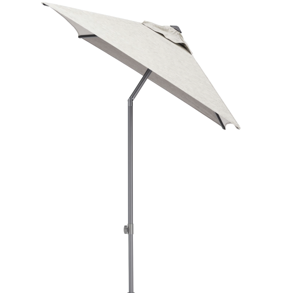 EASY PUSH Stockschirm, 150cm x 210cm, UPF 50+, mit PU-Beschichtung anthrazit/hellgrau meliert