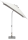 EASY PUSH Stockschirm, 200cm x 200cm, UPF 50+, mit PU-Beschichtung silber/ hellgrau meliert