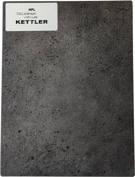 HPL Tischplatte 220cm x 95cm x 1,3cm, anthrazit, C Profil