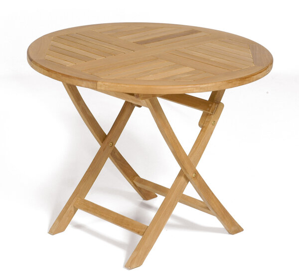 Klapptisch "York" 90cm rund Teakholz