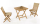 Gartenmöbel-Set Bristol 2 Klappstühle inkl. Kissen natur,
1 Klapptisch 70x70 cm, Teakholz