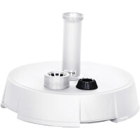 Betonständer 30 kg rund, weiß Kunststoffrohr 19-54 mm, mit Handmulden