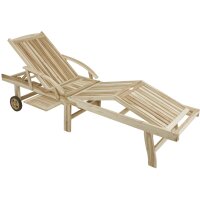 Sonnenliege JAVA, klappbar Teak C-grade unbehandelt, mit...