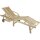 Sonnenliege JAVA, klappbar Teak C-grade unbehandelt, mit Ablageboard und Rollen