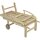 Sonnenliege JAVA, klappbar Teak C-grade unbehandelt, mit Ablageboard und Rollen