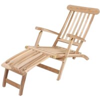 Deckchair JAVA 3-fach verstellbar, Teak C-grade, unbehandelt