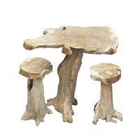 Bar-Tisch SURGA - natur - Teak massiv