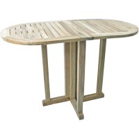 Balkontisch SOLO, oval, klappbar, Teak B-grade unbehandelt