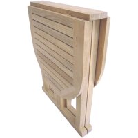 Balkontisch SOLO, oval, klappbar, Teak B-grade unbehandelt