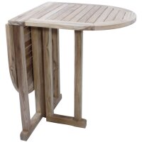 Balkontisch SOLO, oval, klappbar, Teak B-grade unbehandelt