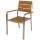Stapelstuhl FLORENCE, champagner, Non-Wood, Teak-Optik, Aluminium