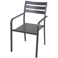 Stuhl TREVISO, anthrazit pulverbeschichtet Aluminium-Gestell