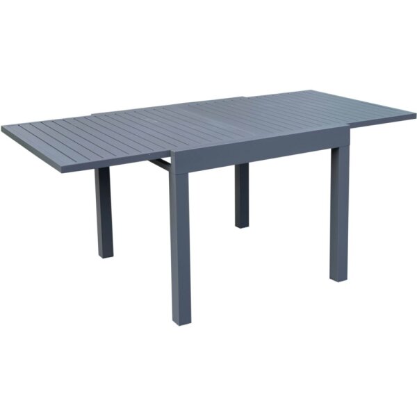 Ausziehtisch ELENA, 90cm/180cm x 90cm, Aluminium, Anthrazit