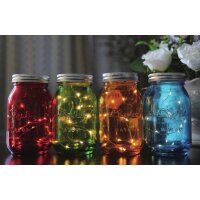 Lichterkette im Glas  15 LED warmweiß, 4-fach sortiert