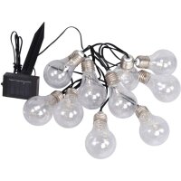 Solar-Lichterkette, Glühbirnen-Look mit...