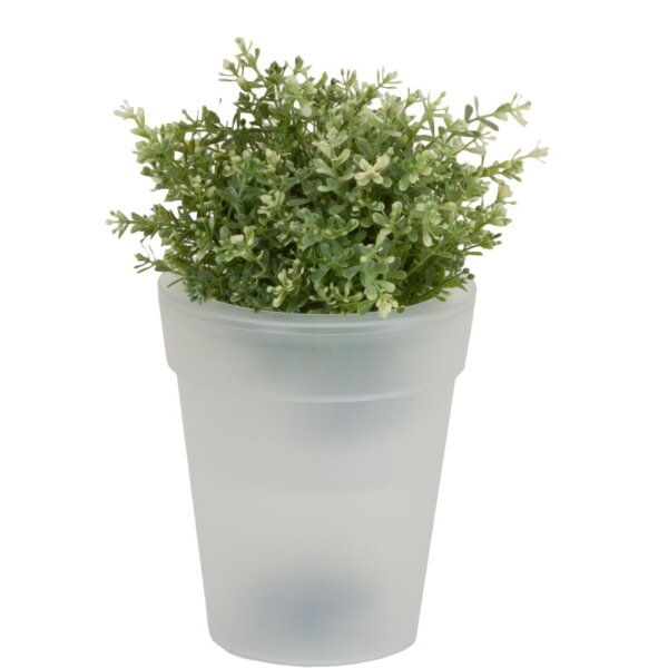 Solar-Blumentopf, 4 weiße LEDs mit Ein- / Ausschalter, im Bildkarton