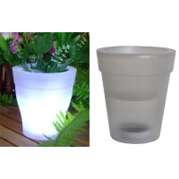 Solar-Blumentopf, 4 weiße LEDs mit Ein- / Ausschalter, im Bildkarton