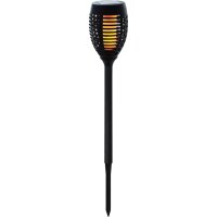LED Solar Fackel mit Erdspieß, Gartenfackel  mit...