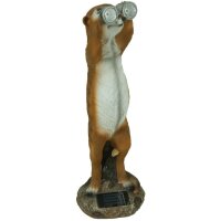 Erdmännchen TIMON mit Solar-Leuchte Polyresin