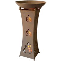 Pflanzschale mit LED Beleuchtung, Rost-Optik
