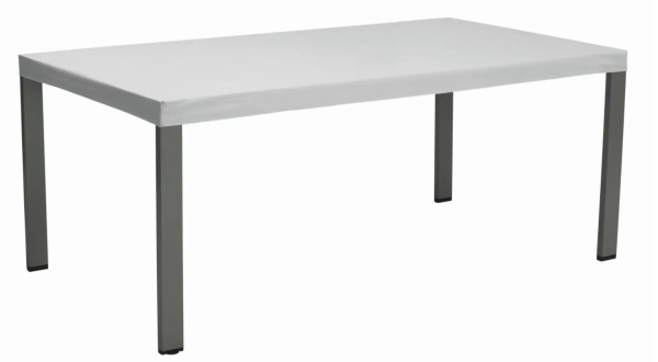 Abdeckhaube für Tischplatte 160cm x 95cm, grau / silber